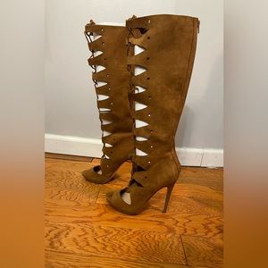 Roman Sandal Knee-high Stilettos